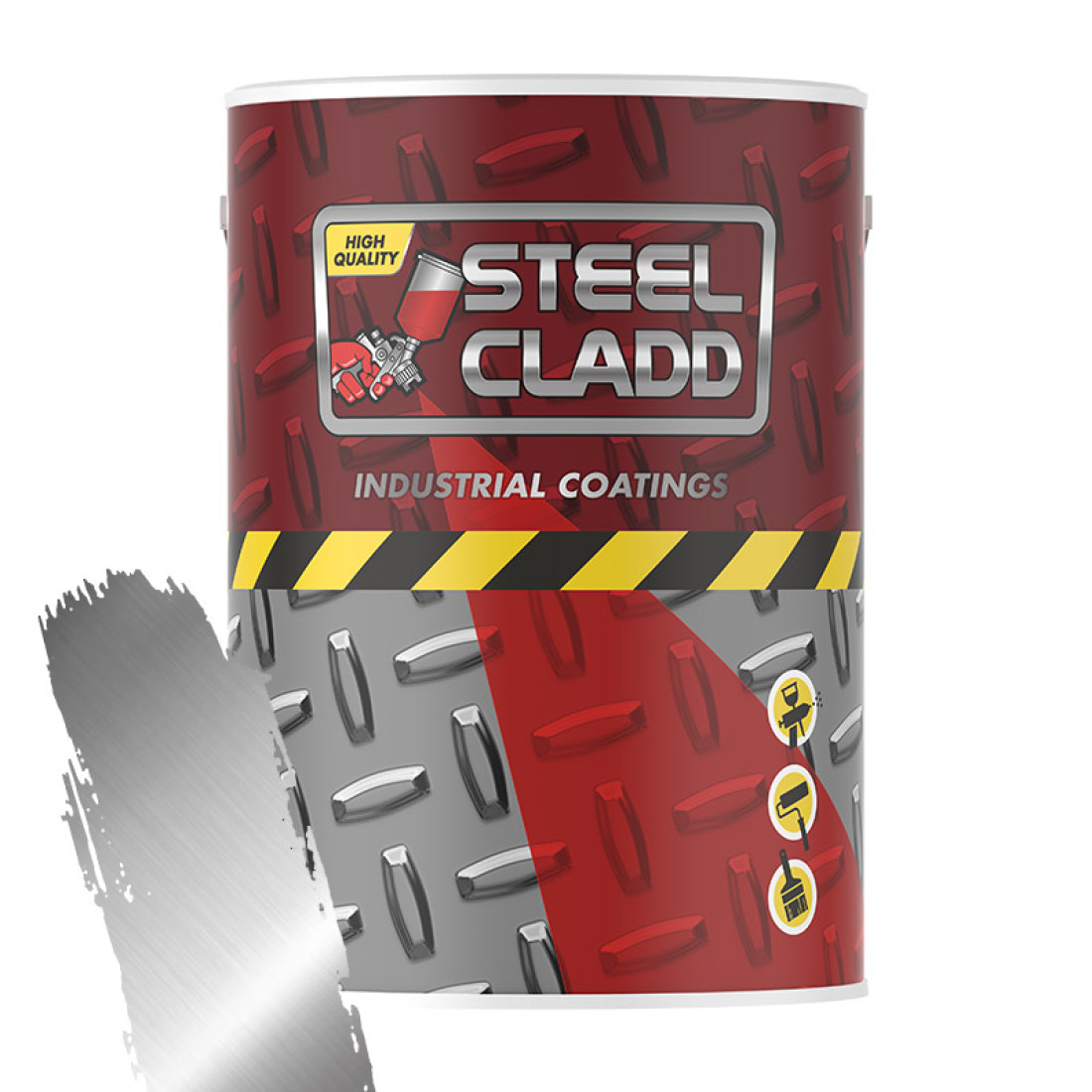 Steel Cladd Enamel Brilliant Aluminium 5L