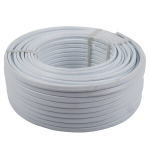 Cable Flat 2 Core + Earth White 50M 1.5Mm