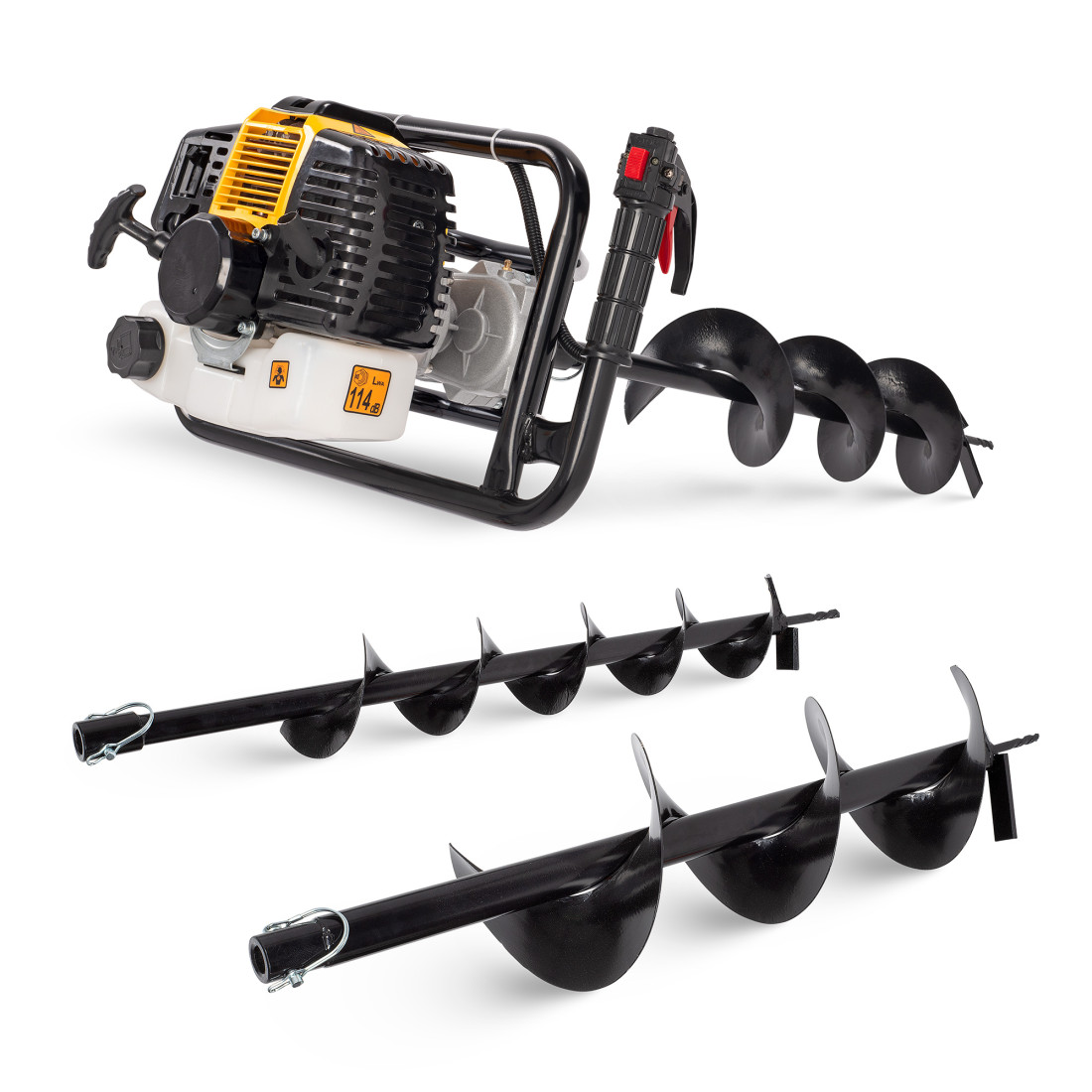 Power Plus Soil Auger 52Cc 1.4Kw (3 Attachments Included)