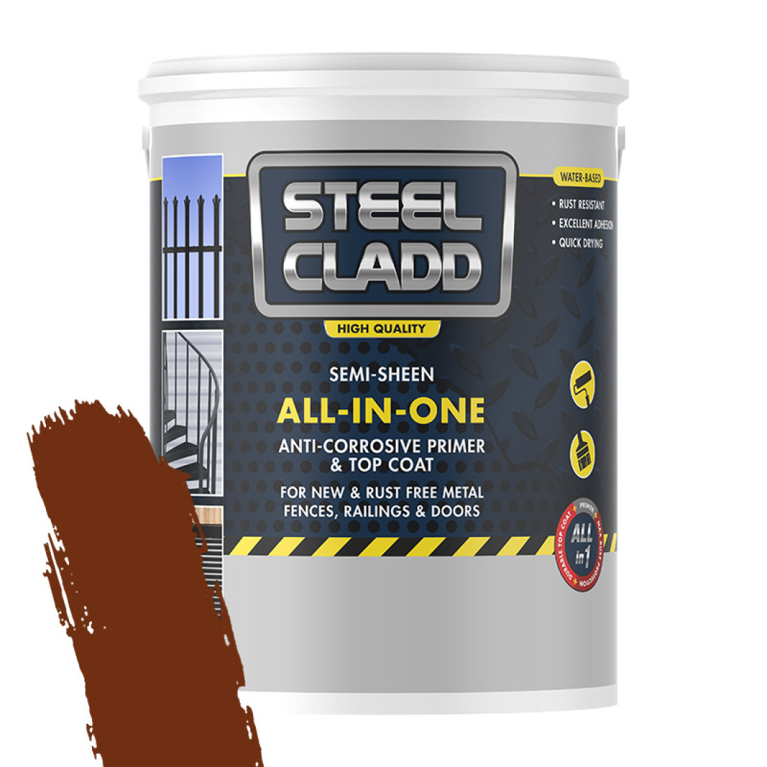 Steel Cladd All-In-One Water Based Brown 20L
