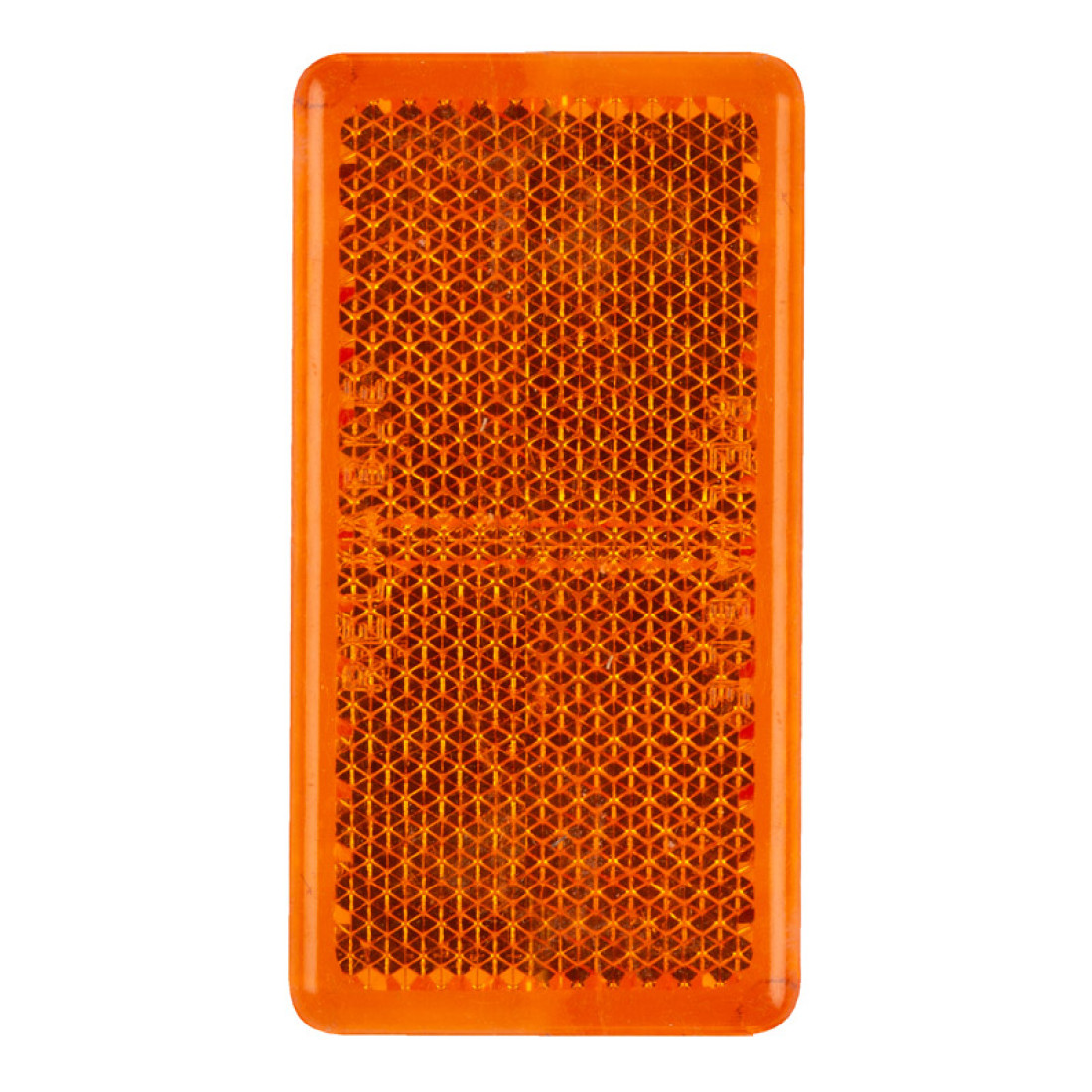 Rectangular Reflector Stick On Amber 65Mm