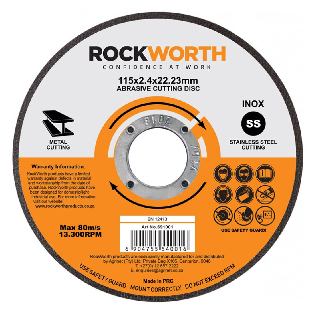 Rockworth Cutting Disc Steel 115X3.0Mm - Image 2
