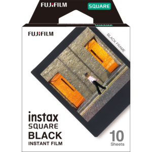 Instax Film Square Pat Black Frame 1 Pack (10 Sheets)