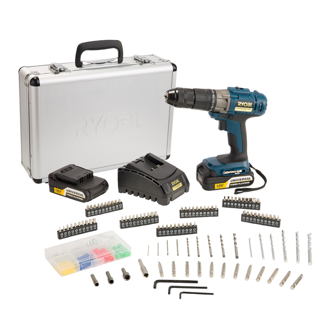 18V Cordless Impact Driver Drill Kit