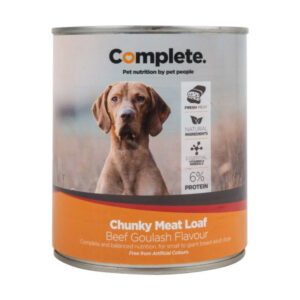 Complete Dog Food Tin Beef Chunks 385G