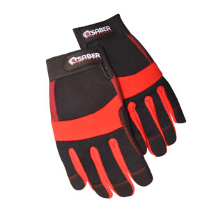 Saber Utility Gloves Pair Black & Red