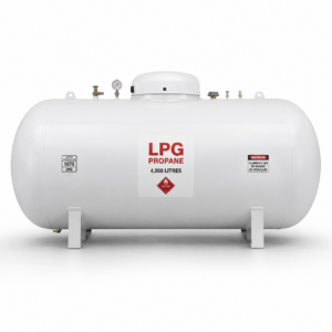 Alternative view of Argon gas cylinder